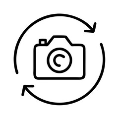 Poster - Camera rotate icon photography refresh image orientation symbol photo direction change tool