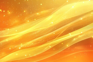 Wall Mural - Abstract Wave Pattern Background with Golden Hues and Sparkles