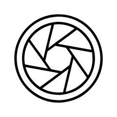 Poster - Camera lens aperture diaphragm icon photography shutter design vector illustration graphic element