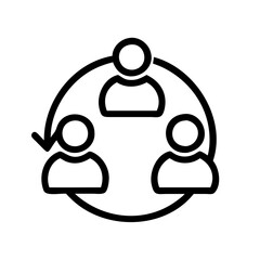 Poster - Teamwork collaboration cycle diagram icon for business process and workflow management concept