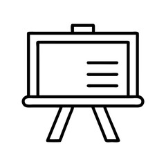Poster - Presentation board icon vector illustration for business meeting and education concept design