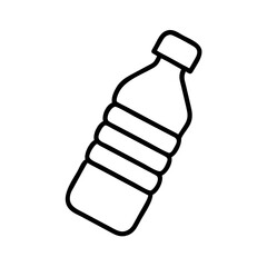 Poster - Outline drawing of a reusable plastic water bottle for sustainable hydration and fitness use case