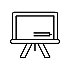 Aufkleber - Presentation whiteboard easel icon vector, business presentation board template design element vector