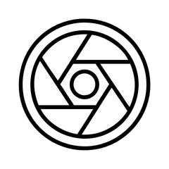 Poster - Aperture photography lens camera shutter diaphragm icon for photo and video equipment concept