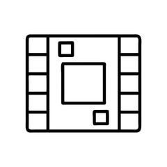 Aufkleber - Isolated outline ic chip vector icon for electronics and circuit design component technology use