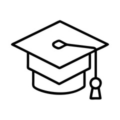 Poster - Graduation cap vector illustration for academic achievement and educational success design element icon