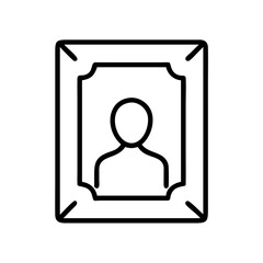 Leinwandbilder - Portrait frame vector art illustration icon design for gallery wall decor and family photo