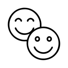 Poster - Find two happy faces icon vector illustration design for positive emotion and expression concept