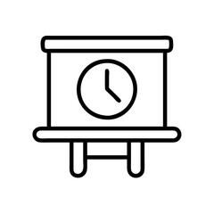 Poster - Clock icon time management planning schedule appointment reminder deadline timer office time