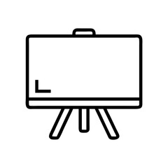 Poster - Find presentation easel whiteboard icon vector image for business meeting and education needs online now