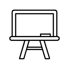Poster - Blackboard icon vector illustration, school chalk board, teaching board and learning concept design
