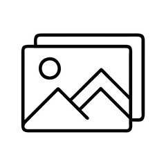 Poster - Landscape photo gallery icon vector illustration for nature photography and travel images