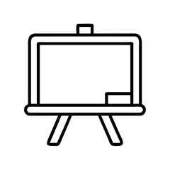 Poster - Blackboard icon vector illustration for education presentation teaching learning lesson plan