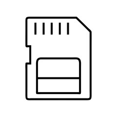 Poster - Download memory card icon vector illustration sd card symbol for data storage and transfer usage