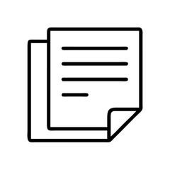 Aufkleber - Document paper icon vector illustration, business report file, office note, blank contract form