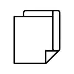Poster - paper document icon vector illustration, blank page symbol for print and web design element use