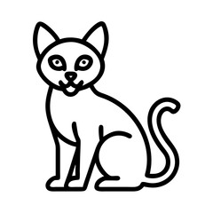 Poster - Cute cartoon cat illustration vector drawing pet animal feline domestic kitty kitten design graphic