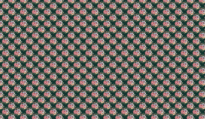 Poster - Repetitive floral pattern creating an elegant and classic design, ideal for textile, wallpaper or decorative projects