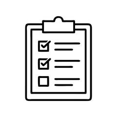 Poster - Checklist clipboard task list survey form to do list planning organization reminder concept icon vector