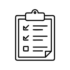 Poster - Checklist clipboard task list to do list vector icon for project management and planning tasks