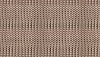Poster - Decorative elements forming intricate pattern over warm brown surface, suitable for textile design and gift wrap