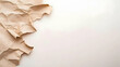 © julio - Crumpled Brown Kraft Paper On White Background