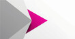 © Ashraful - A vector illustration featuring abstract, angular shapes resembling arrows or chevrons. The color palette consists of white, ash, grey,  for the background, contrasted by bright pink or magenta for
