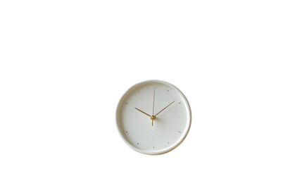 minimal boho-style desk clock in off-white ceramic