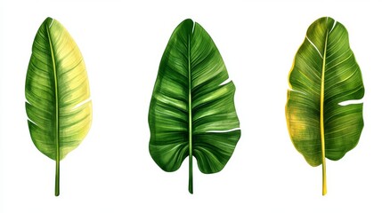 exotic watercolor floral set featuring a watercolor botanical palm, tropical plants, and lush leaves
