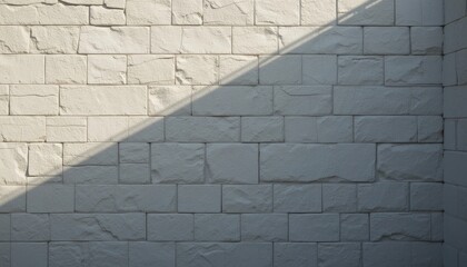 Poster - Natural light shining on textured white stone wall interior space photography minimalist environment close-up view architectural concept