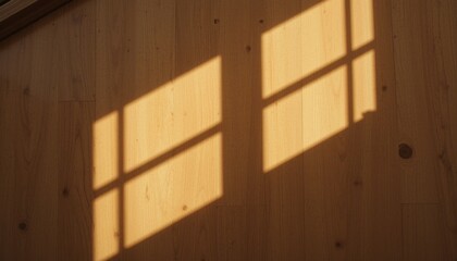 Poster - Light reflection action on wooden wall interior space photography natural environment close-up view abstract concept