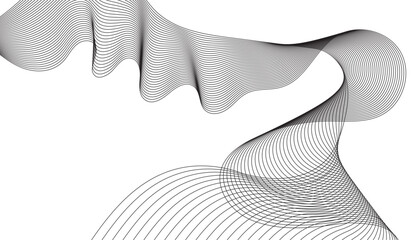 Poster - abstract wave line. digital frequency equalizer. digital stylized line art background.
