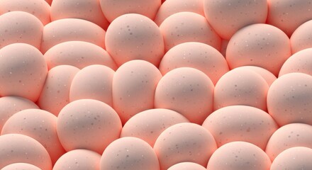 Aufkleber - Abstract Arrangement of Spherical Pink Eggs with Speckled Texture
