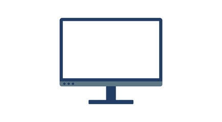 Poster - desktop pc empty screen vector. computer device with blank display for advertisement. empty monitor screen, blank pc symbol png and vector illustration on transparent background