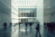 © Baba Images - Blurred business people meeting in modern office building conference room