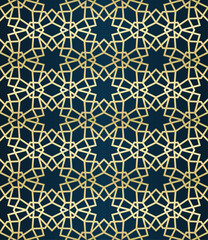Poster - Islamic background with traditional style arabic. Seamless pattern for card, background, fabric or abstract design. Muslim ornament.