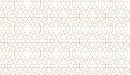 Poster - Islamic background with traditional style arabic. Seamless pattern for card, background, fabric or abstract design. Muslim ornament.