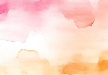 Poster - Abstract watercolor texture with pink and orange hues, perfect for creative design projects.