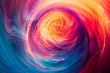Poster - A digital artwork featuring a swirling abstract composition of neon colors, Neon colors swirling in an abstract composition