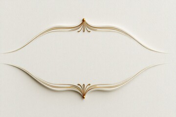 Poster - Elegant decorative border design with golden accents on a soft textured background
