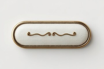 Poster - Decorative golden accent piece displayed on a white surface in a minimalist style for interior design enhancement