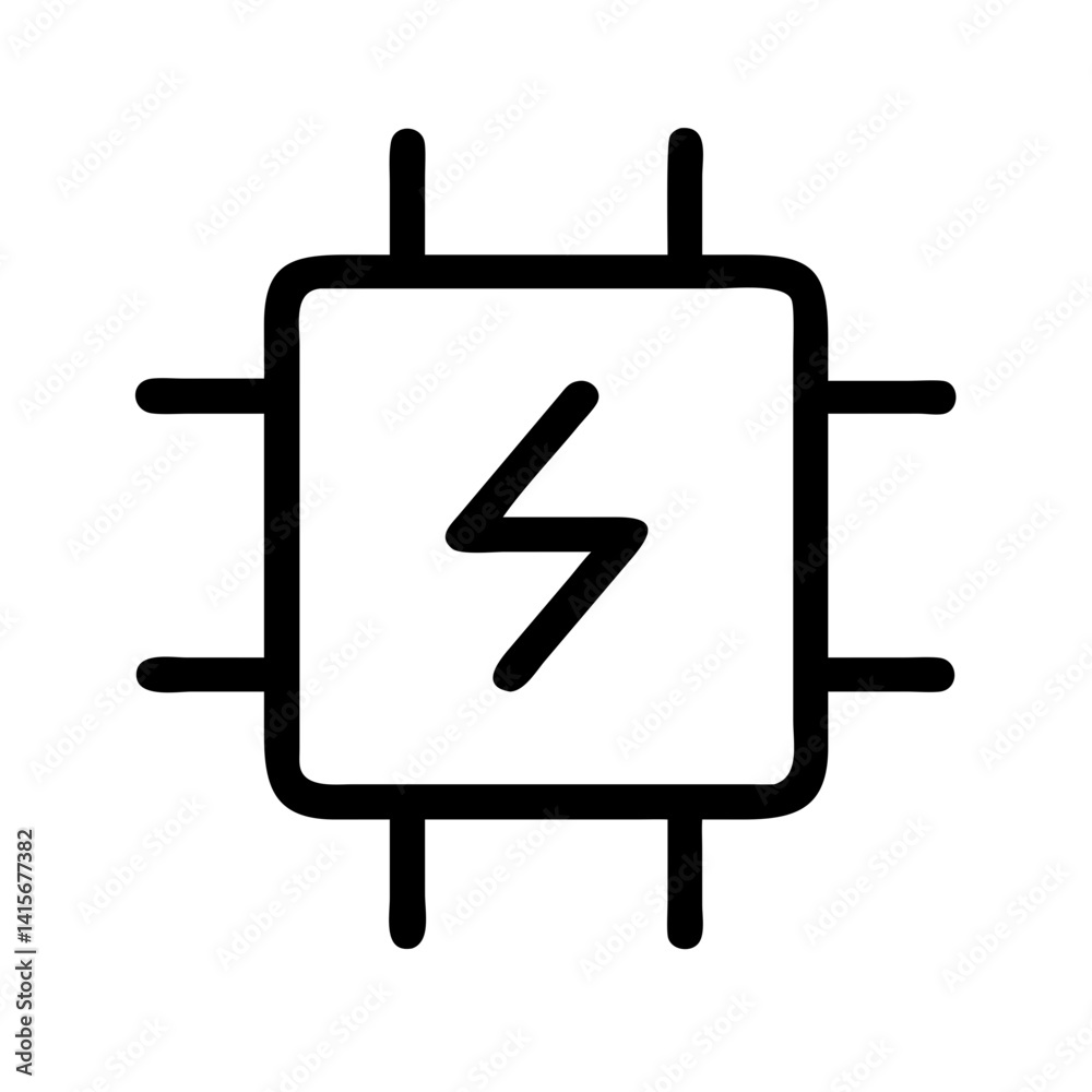 cache processing icon for high-speed computing and data optimization ...