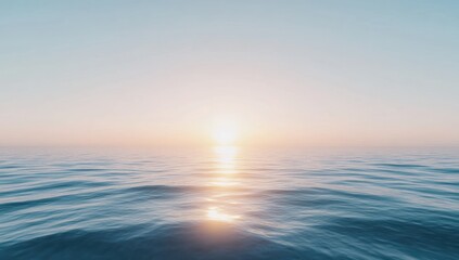 ocean water with sun reflecting on surface creating a bright light effect.