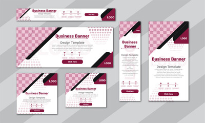 business web banner templet design set.