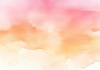 Poster - Vibrant pink and orange watercolor gradient background, perfect for creative design projects and artistic expressions.