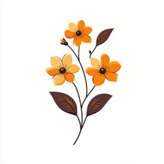 Poster - Elegant floral design featuring delicate white flowers on a dark background in a harmonious arrangement of nature-inspired elements