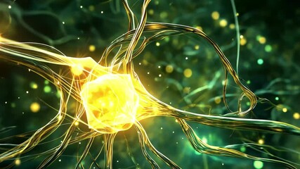 Poster - Glowing abstract neural network representing artificial intelligence concepts and technological advancements, Abstract glowing virtual neural network of artificial intelligence