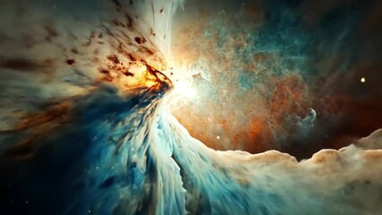 Wall Mural - vivid starburst formation in a colorful galaxy showcases cosmic beauty and vastness, galaxy space wi