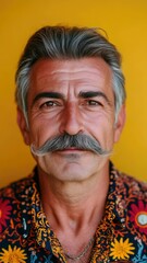 Aufkleber - Portrait of a person with a distinctive facial hair.