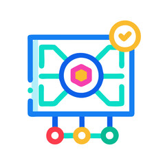 Poster - Completed Network System Setup Icon with Check Symbol